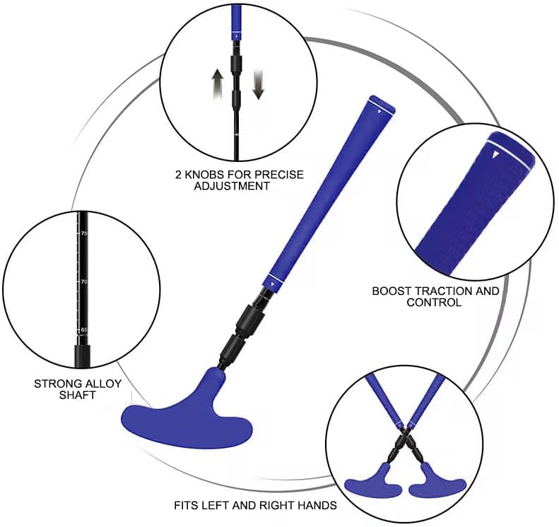 PUTTLAZR Adjustable Mini Golf Putter Set with 8 Golf Balls, Two Way Golf Putters for Men Women Right/Left Handed, Mini Club Set Golf Gifts - Image 2